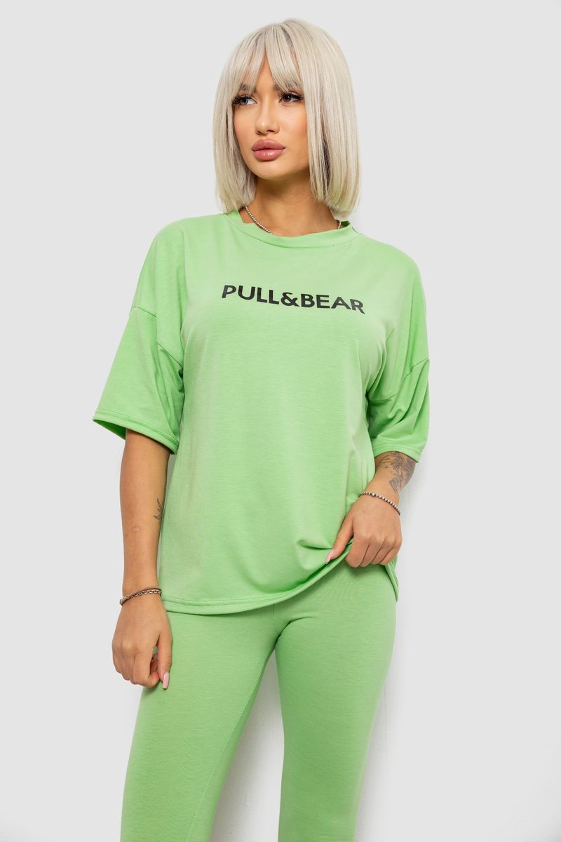 Костюм домашній жіночий з принтом, колір салатовий