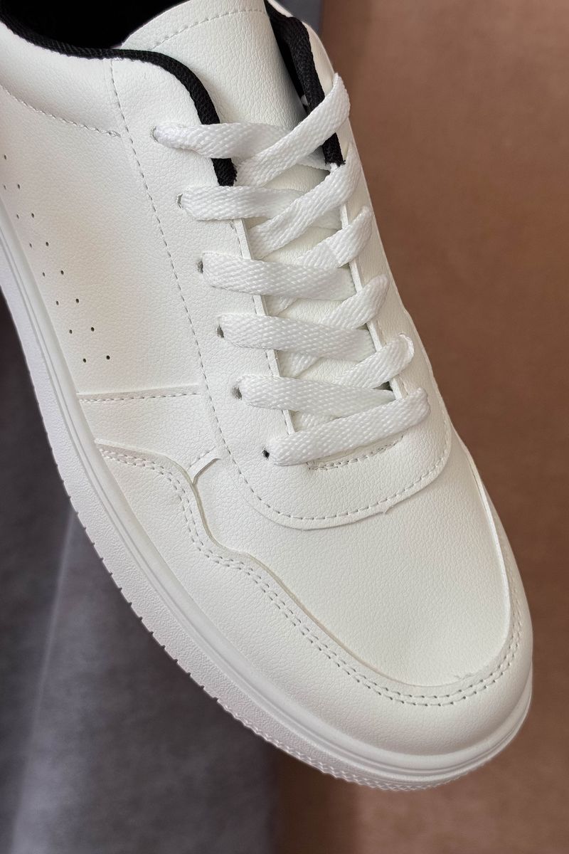 Кеди чоловічі, колір біло-чорний