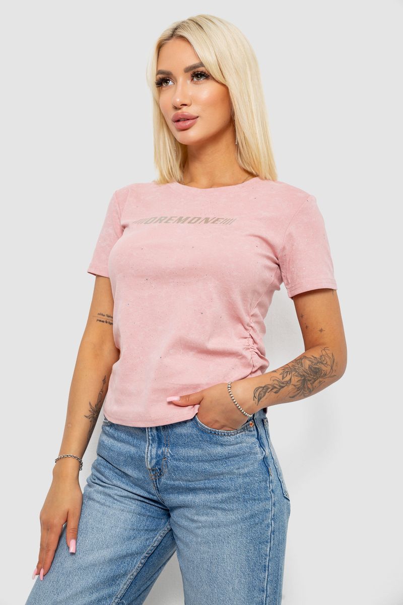 Футболка жіноча з принтом, колір рожевий