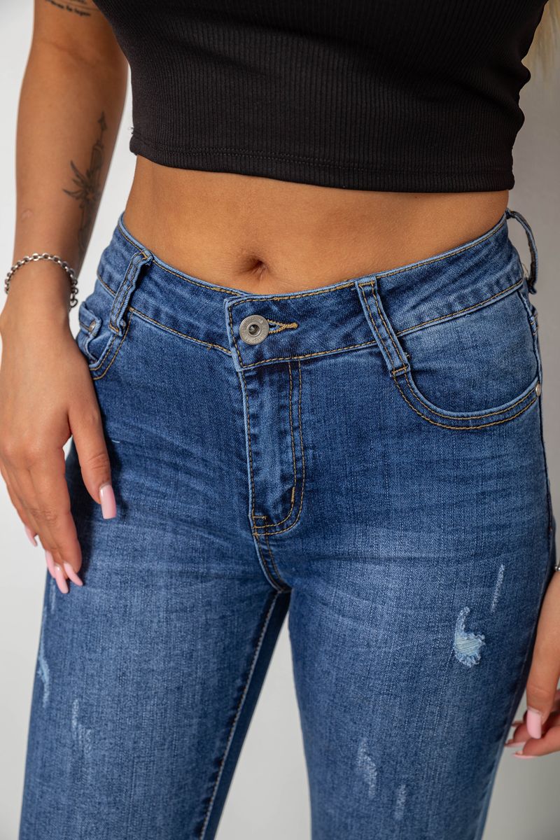 Джинси жіночі однотонні Skinny, колір синій