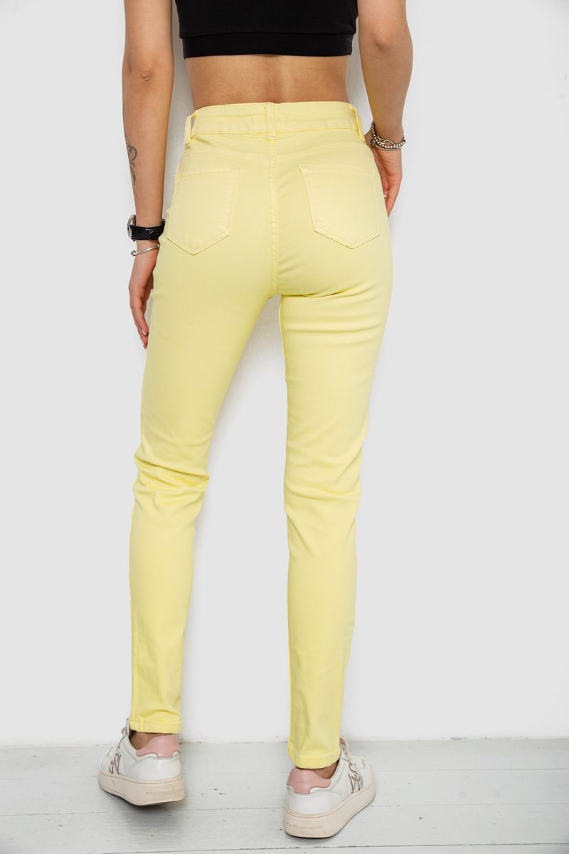 Джинси жіночі Slim Fit, колір жовтий