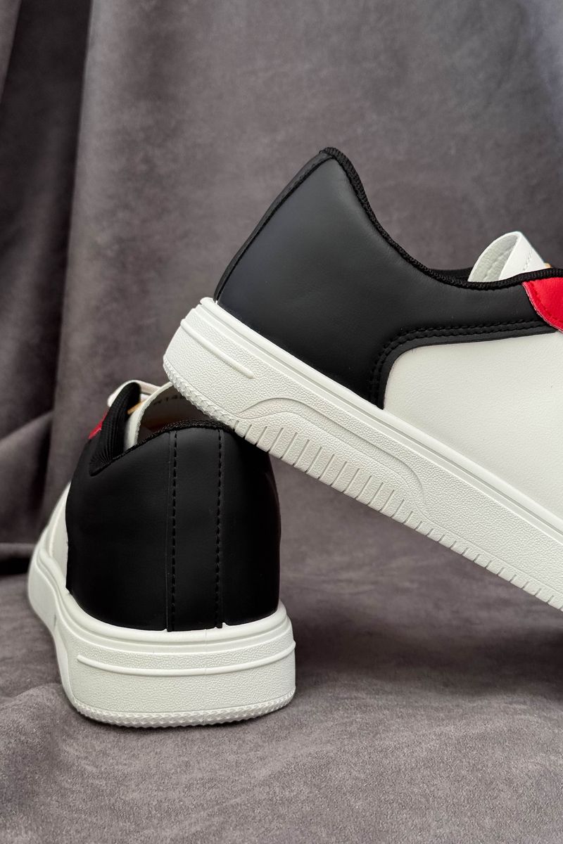 Кеди чоловічі демісезонні, колір біло-чорний