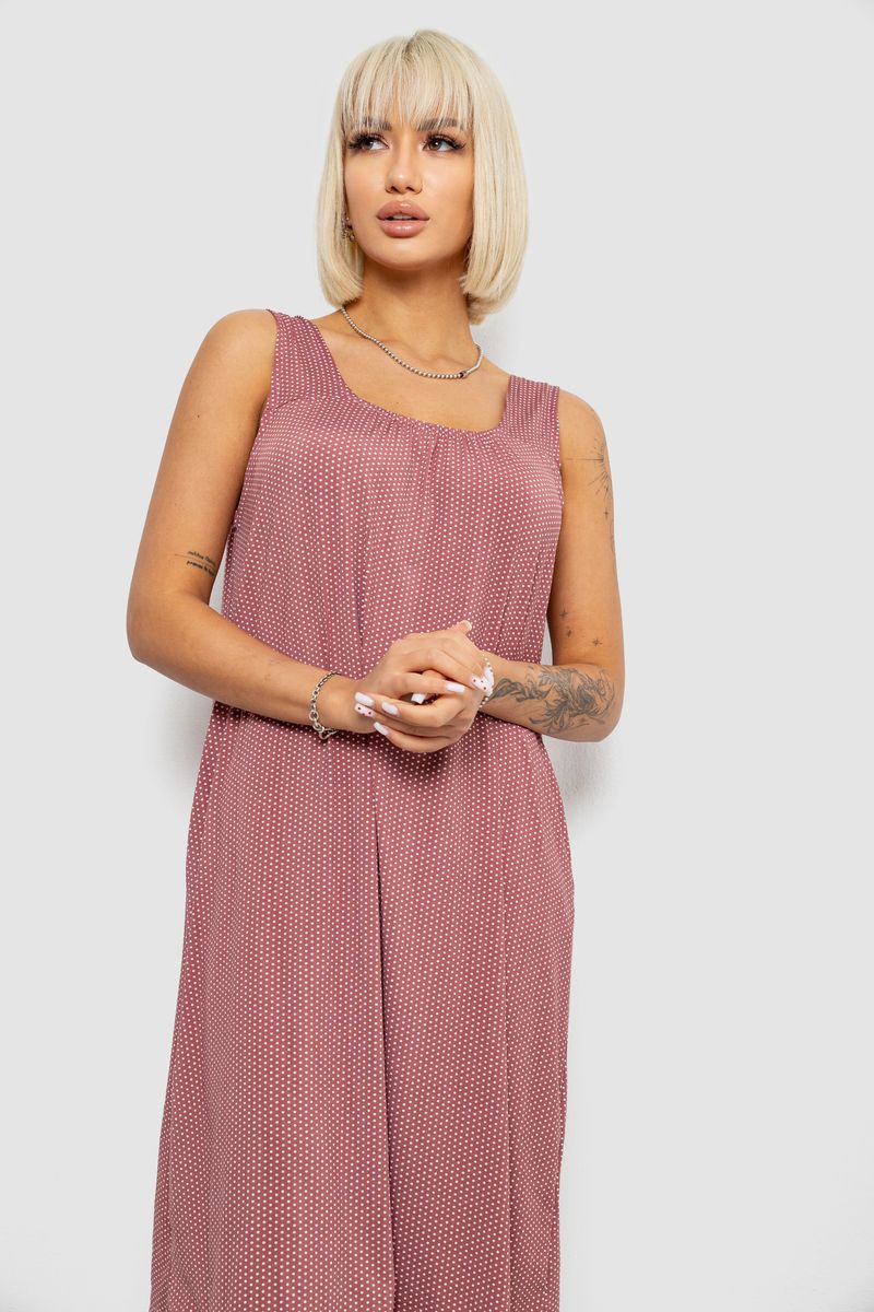 Сарафан жіночий в горох, колір пудровий