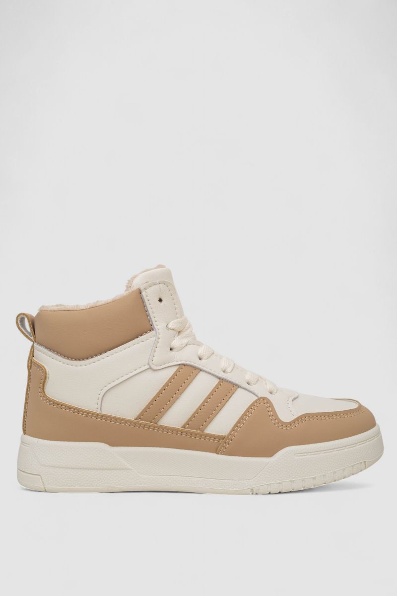 Кросівки жіночі зимові на хутрі, колір молочно-бежевий