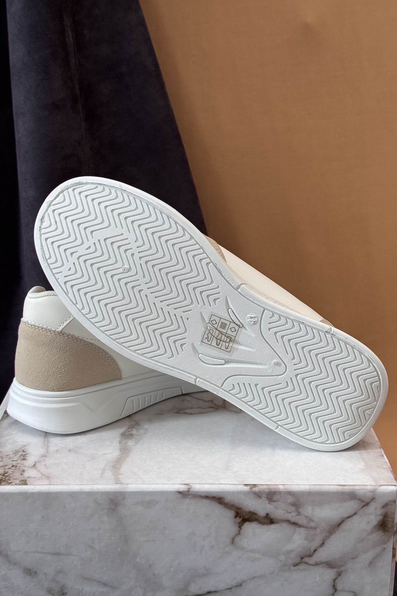 Кеди чоловічі, колір біло-бежевий