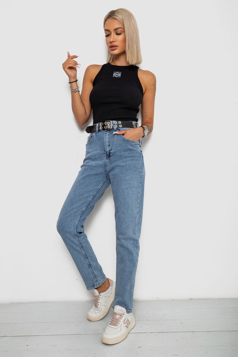 Джинси жіночі, колір блакитний