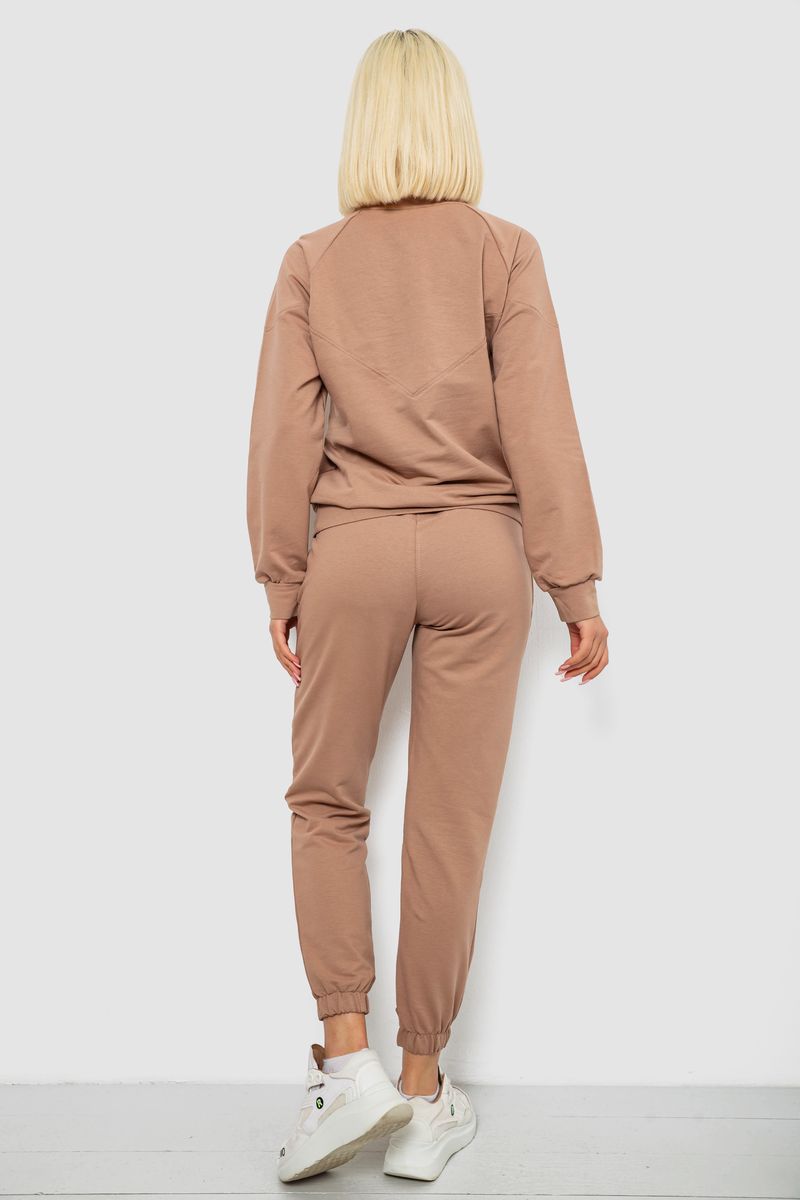 Спортивний костюм жіночий однотонний, колір мокко