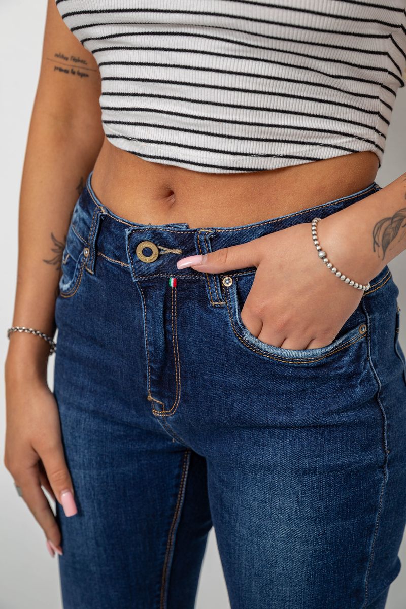 Джинси жіночі однотонні Skinny, колір синій