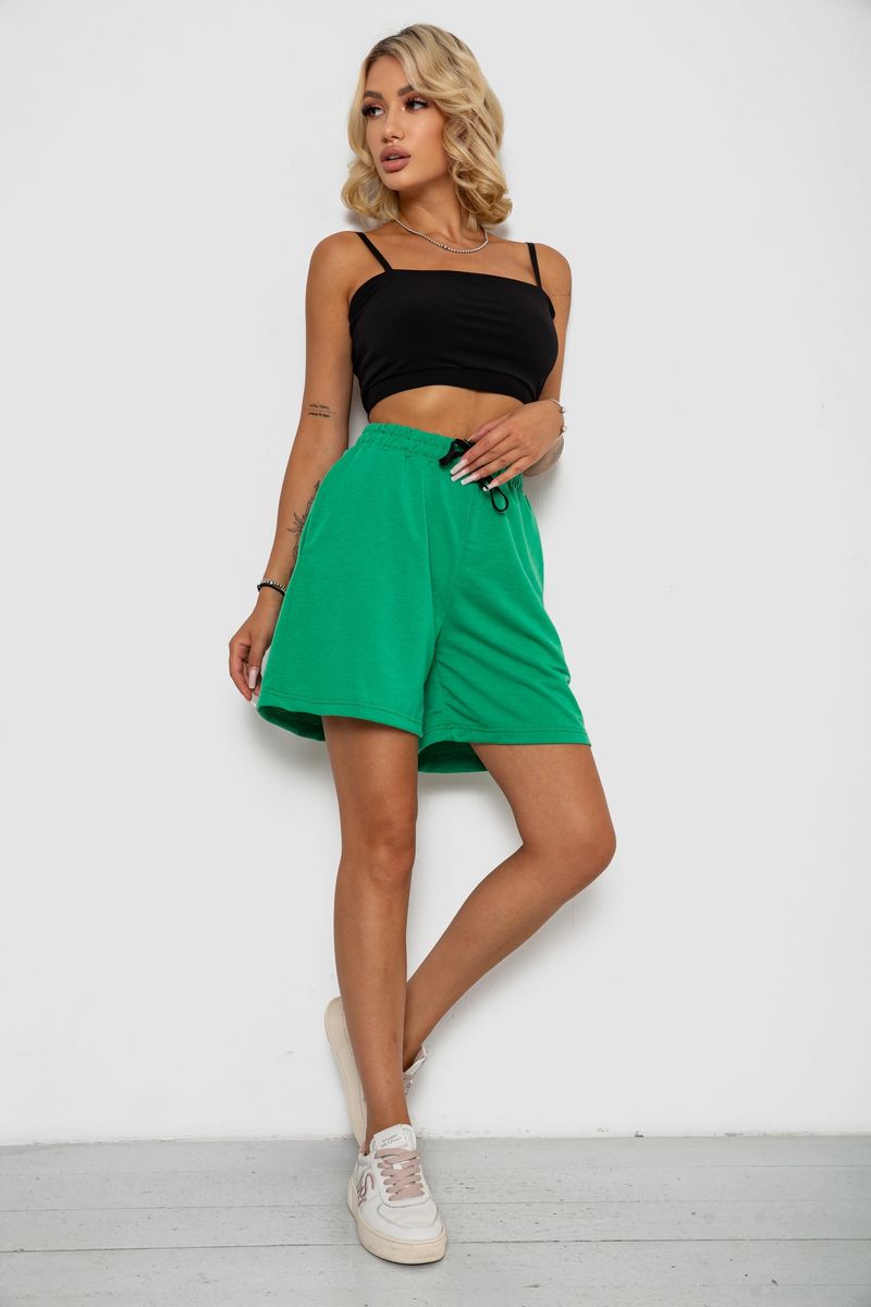 Шорти жіночі з принтом, колір зелений
