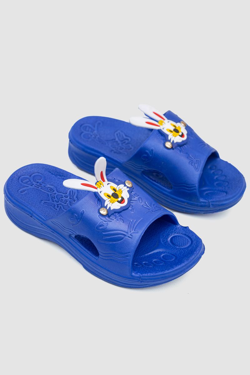 Шльопанці дитячі гумові, колір синій